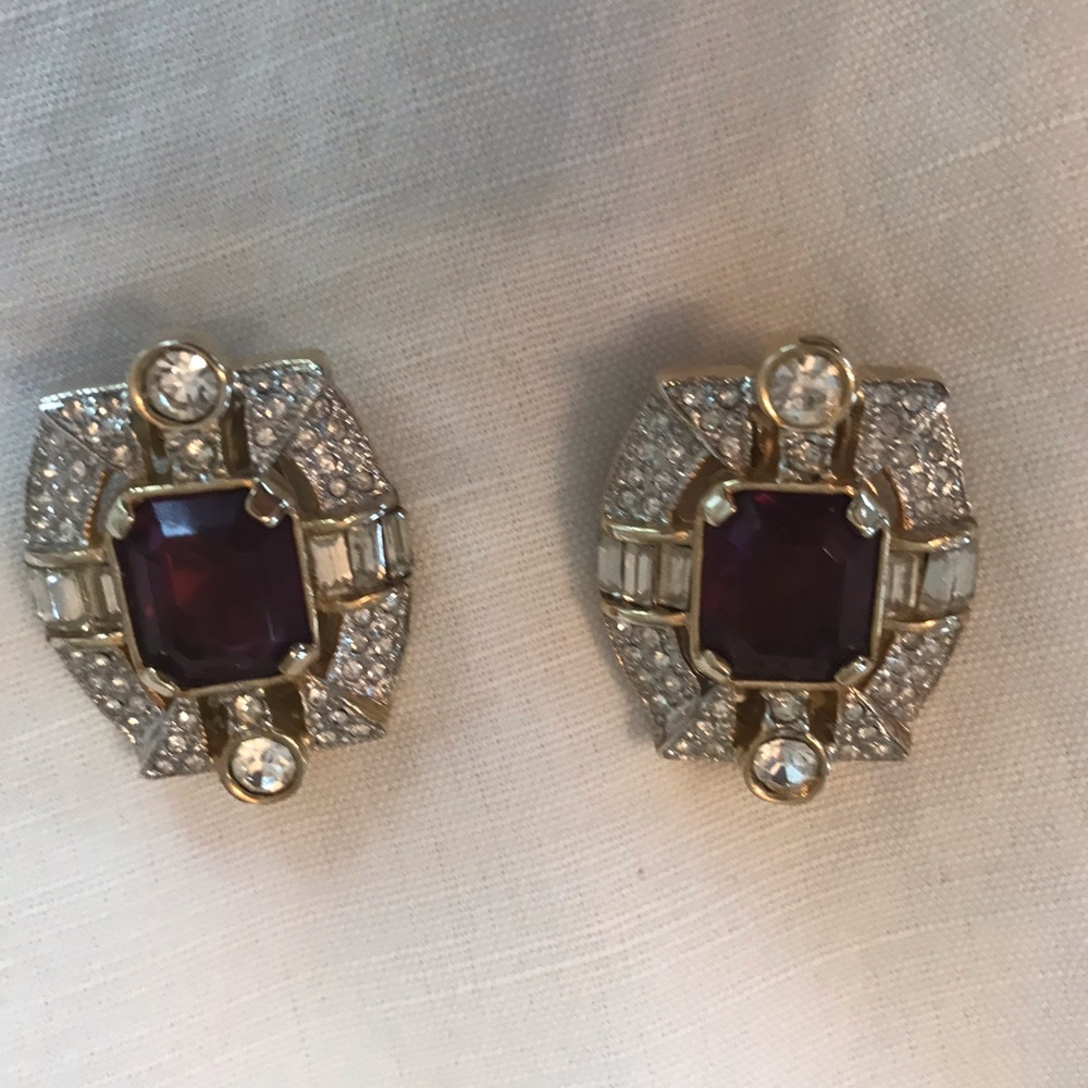 Rhinestone Clip Earring